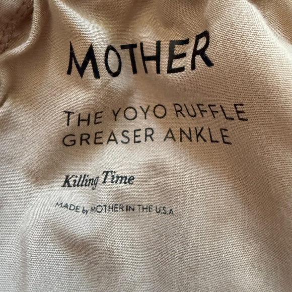 Mother The Yoyo Ruffle Greaser Ankle Pant Tan Paper Bag Waist Size 26 - Picture 14 of 16